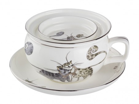 Чайный набор lefard "котики" на 1 пер. 4 пр. 450 мл Lefard (264-552) Чайный набор lefard "котики" на 1 пер. 4 пр. 450 мл Lefard (264-552)